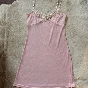 Forever 21 Pink Lace Trim Chemise